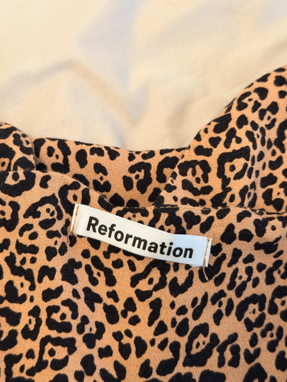 Reformation Y2K Leopard Print Slip Mini Dress Sz S - Picture 5 of 6